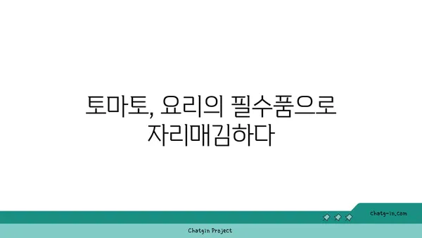 토마토의 맛있는 영양| 레시피와 요리의 필수품 | 건강, 맛, 영양, 레시피, 요리 팁