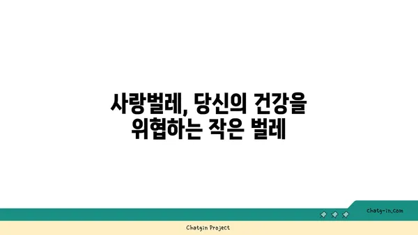 사랑벌레의 위험성, 알고 계신가요? | 사랑벌레, 해충, 건강, 예방, 주의