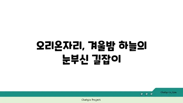 오리온자리 찾는 방법| 밤하늘 별자리 여행 가이드 | 별자리 관측, 겨울철 별자리, 천체 관측