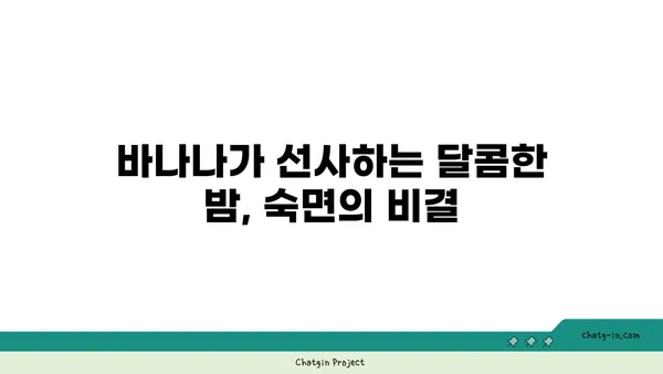 숙면을 위한 과학적인 선택, 바나나 섭취가 도움이 되는 이유 | 수면 개선, 바나나 효능, 숙면 음식