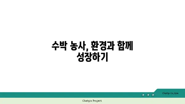 수박 지속가능 생산의 길| 친환경 농법과 혁신 기술 적용 | 수박 농업, 지속가능성, 친환경 농업, 혁신 기술