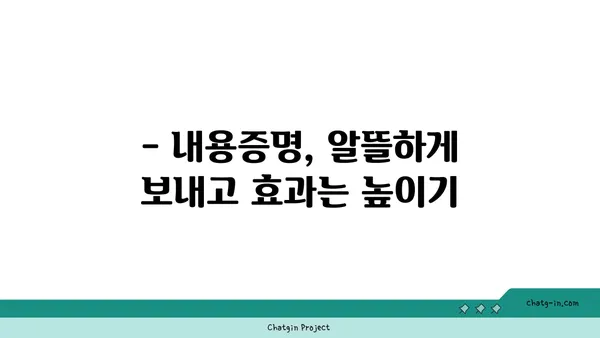 내용증명 비용 절약하기|  비교적 저렴한 선택 | 내용증명, 우편료, 비용 절감, 팁