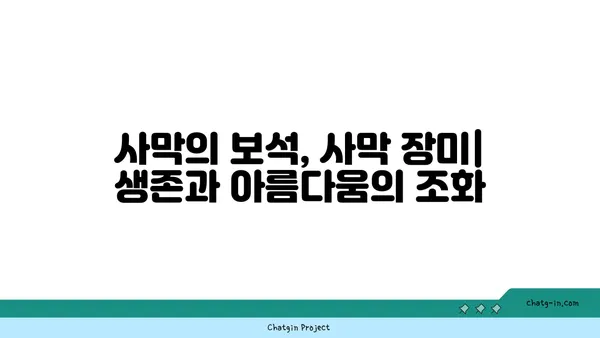 사막의 장미, 그 매혹적인 아름다움과 생존 전략 | 사막 식물, 선인장, 건조 기후, 생존