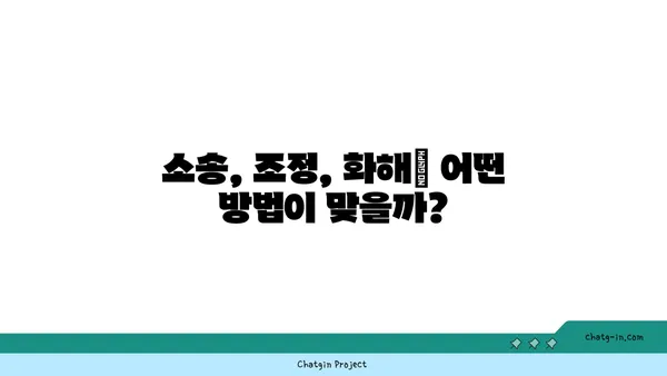 내용증명 vs 법적 조치| 소송, 조정, 화해의 차이점 완벽 정리 | 법률, 분쟁 해결, 권리 행사