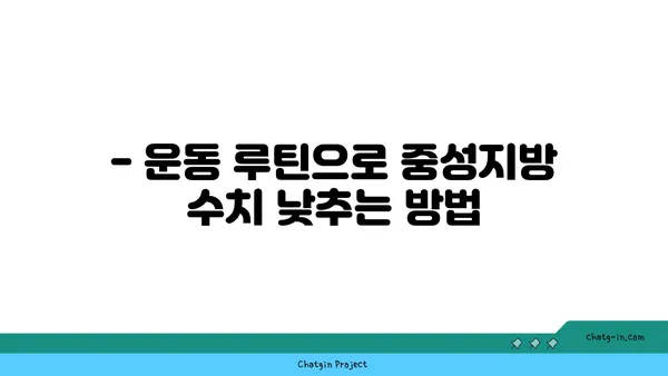 중성지방 감소 운동, 어떤 종류가 효과적일까요? | 중성지방 낮추는 운동, 운동 루틴, 건강 관리