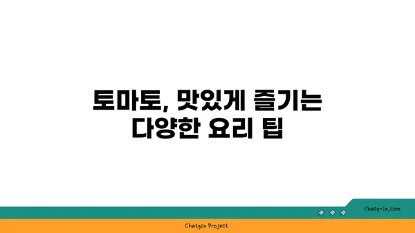 토마토의 맛있는 영양| 레시피와 요리의 필수품 | 건강, 맛, 영양, 레시피, 요리 팁