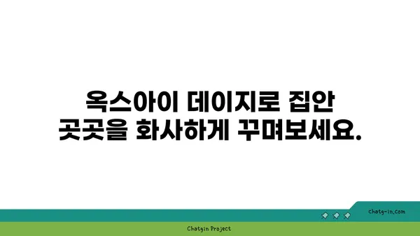 옥스아이 데이지, 당신의 공간을 더욱 아름답게! | 옥스아이 데이지 활용법, 인테리어, 정원 디자인, 꽃꽂이