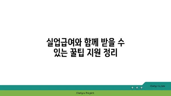 실업급여 받으면서 받을 수 있는 복지 혜택 총정리 | 실업급여, 복지, 혜택, 지원