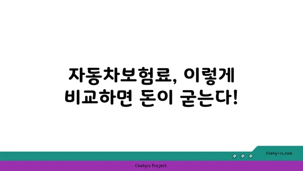 자동차보험료 비교 & 할인 꿀팁| 내 보험료 똑똑하게 줄이는 방법 | 보험료 계산, 자동차보험 추천, 보험료 할인