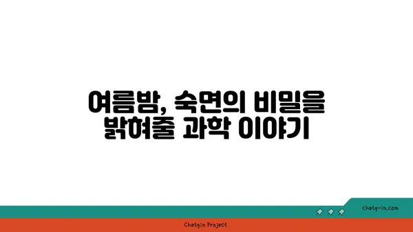 열대야, 잠 못 이루는 밤? 과학이 알려주는 숙면의 비밀 | 열대야, 수면 장애, 쿨팁, 숙면 팁, 여름밤