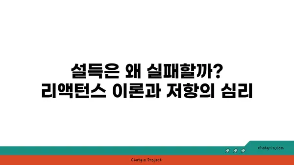 리액턴스 이론| 설득 전략의 심리적 메커니즘 | 심리학, 설득, 저항, 행동변화