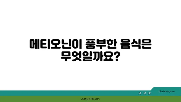 메티오닌의 모든 것| 필수 아미노산의 역할과 건강 효과 | 메티오닌, 필수 아미노산, 건강, 영양, 섭취