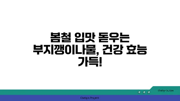 부지깽이나물 효능과 먹는 법 | 봄나물, 건강 레시피, 부지깽이나물 무침