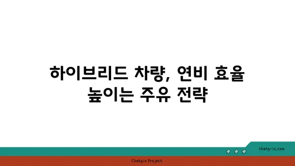 하이브리드 자동차 주유 꿀팁| 연비 최적화를 위한 완벽 가이드 | 하이브리드, 연비, 주유, 팁