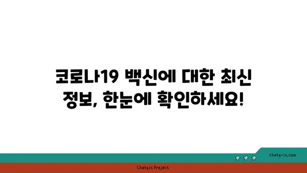 코로나19 백신| 안전성, 효과성, 가용성 |  궁금증 해소 및 최신 정보