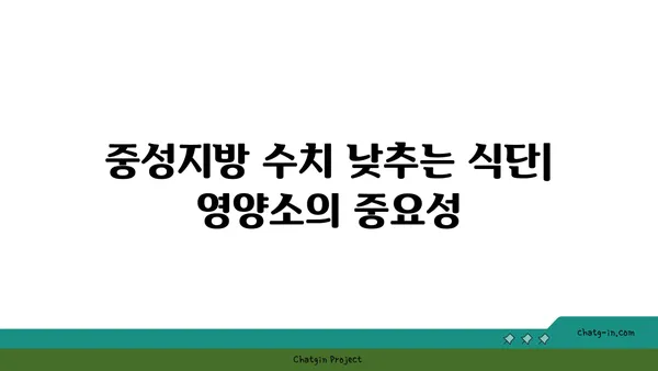 중성지방 수치 낮추는 식단| 어떤 영양소에 주목해야 할까요? | 건강 식단, 중성지방, 콜레스테롤, 영양소