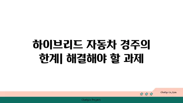 하이브리드 자동차 경주| 성능의 이점과 한계 | 하이브리드 레이싱, 연비 효율, 전기차 경주, 친환경 자동차