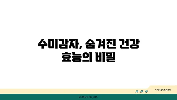 수미감자 속 생리 활성 화합물의 비밀| 건강 효능과 과학적 근거 | 수미감자, 건강, 효능, 기능성, 생리활성, 화합물