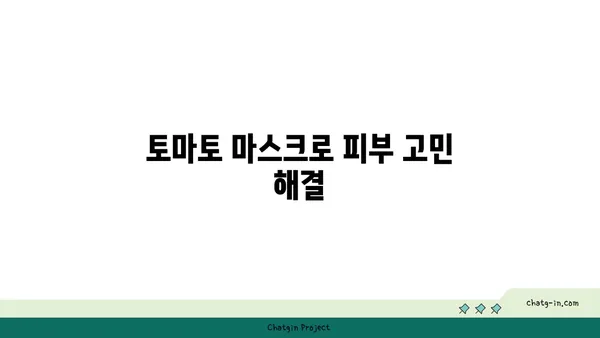 토마토| 피부 건강의 빛나는 별 | 피부 미용, 항산화 효과, 토마토 활용법