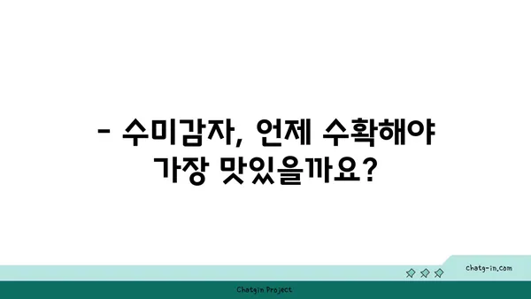 수미감자 수확하기| 최적의 시기와 기법 | 수미감자 재배, 수확 시기, 수확 방법, 감자 수확 팁