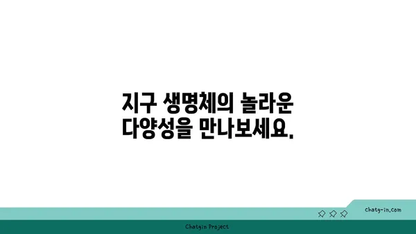 지구의 놀라운 생명체| 다양성과 적응 | 생물 다양성, 진화, 생태계, 적응 전략