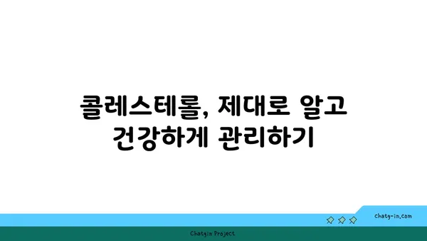 콜레스테롤 관리 혁신| 새로운 치료법과 접근 방식 | 콜레스테롤, 고지혈증, 건강 관리, 최신 치료법