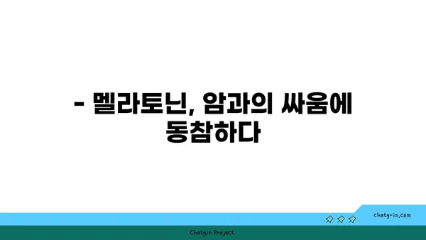 멜라토닌과 암| 예방과 치료 가능성, 최신 연구 결과 분석 | 멜라토닌, 암 예방, 암 치료, 건강 정보