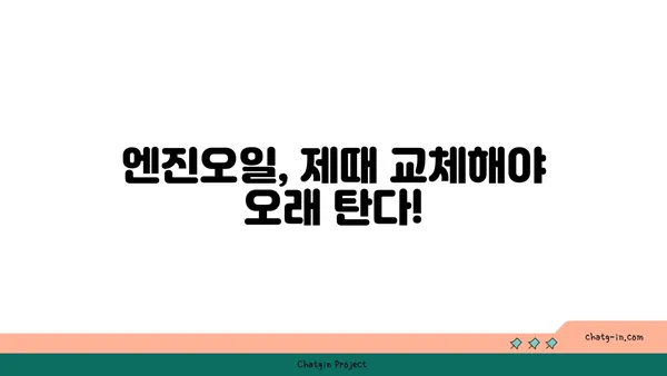 엔진오일 점검, 언제가 최고일까요? | 자동차 관리, 주행 거리, 체크 포인트