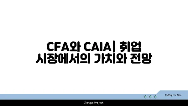 CFA vs CAIA| 톱 금융 전문가를 위한 선택 가이드 | 금융 자격증, 투자 전문가, CFA, CAIA 비교