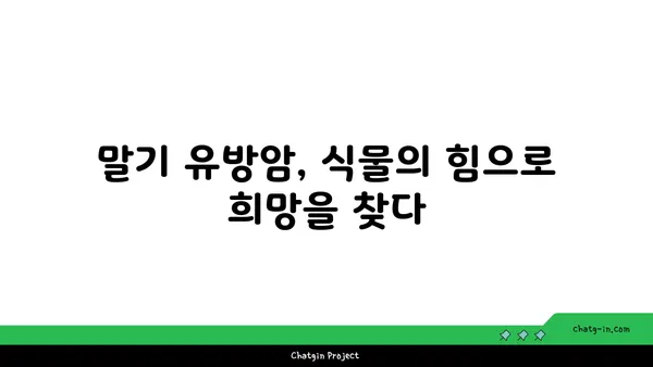 말기 유방암 치료를 위한 식물의 항암 효능| 희망을 찾는 여정 | 천연 항암제, 식물 추출물, 유방암 치료