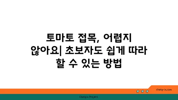 토마토 접목| 맛있는 과일과 저항력 향상을 위한 기술 | 토마토 재배, 접목 방법, 농업 기술