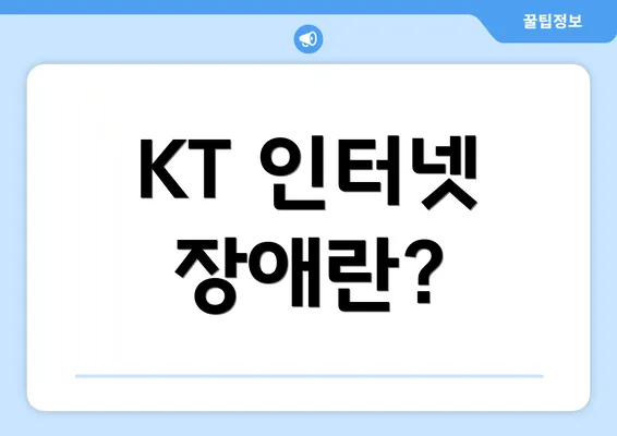 KT 인터넷 장애란?