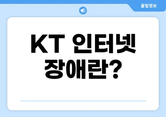 KT 인터넷 장애란?