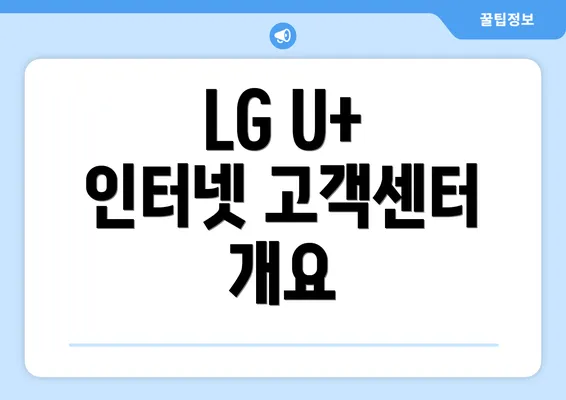 LG U+ 인터넷 고객센터 개요