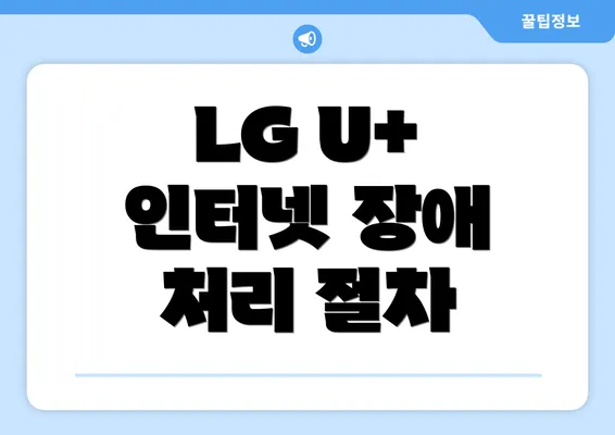 LG U+ 인터넷 장애 처리 절차