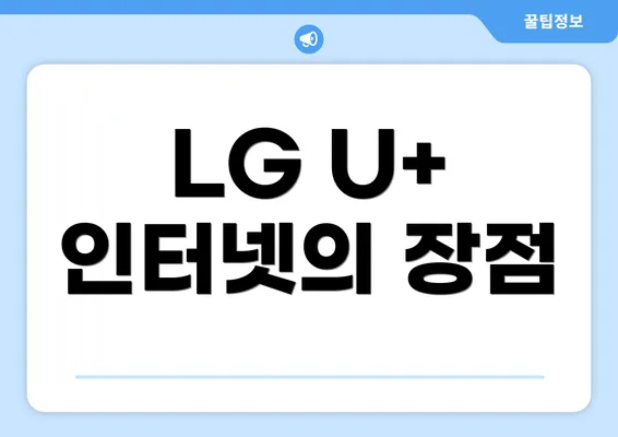 LG U+ 인터넷의 장점