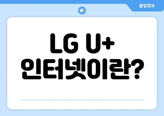 LG U+ 인터넷이란?