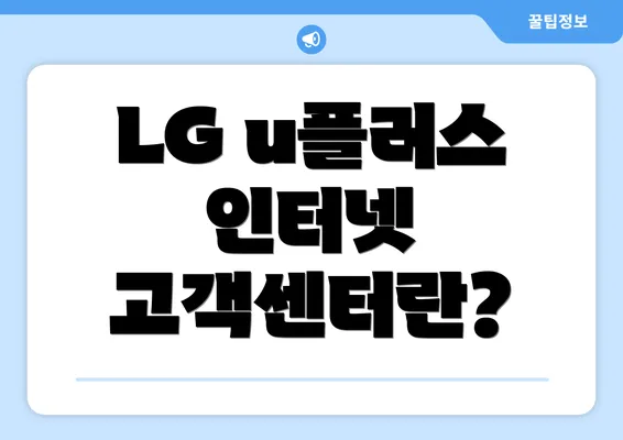 LG u플러스 인터넷 고객센터란?