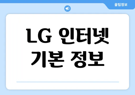 LG 인터넷 기본 정보