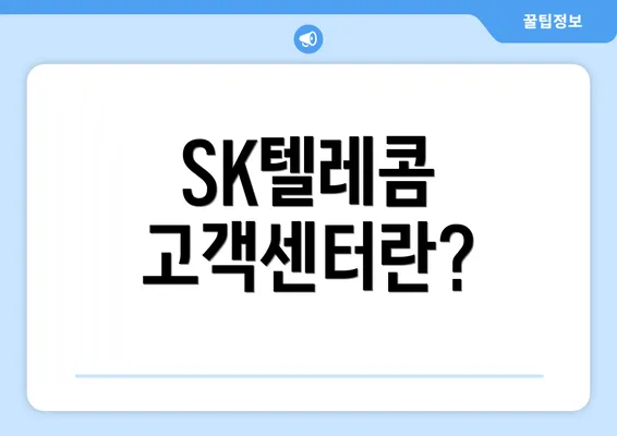 SK텔레콤 고객센터란?