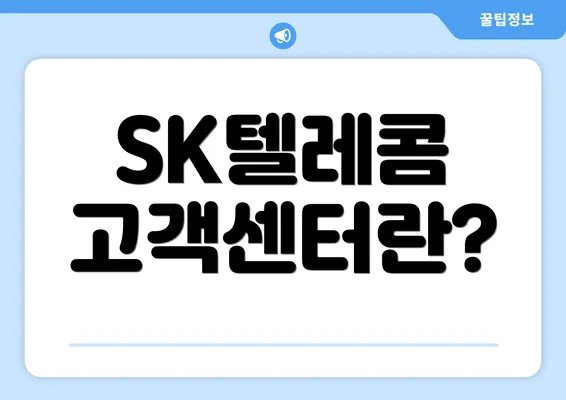 SK텔레콤 고객센터란?