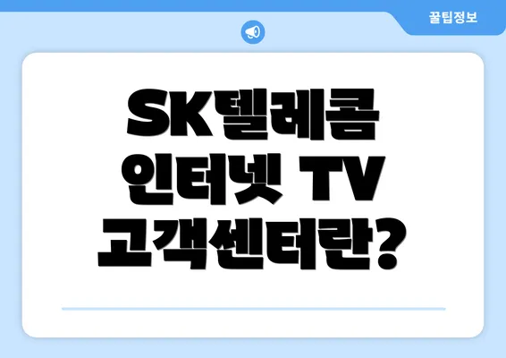 SK텔레콤 인터넷 TV 고객센터란?