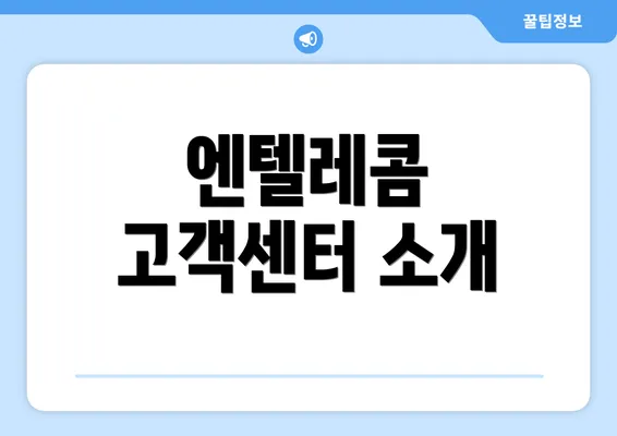 엔텔레콤 고객센터 소개