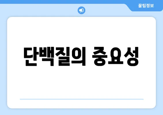 단백질의 중요성