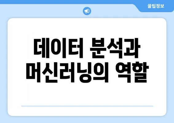 데이터 분석과 머신러닝의 역할
