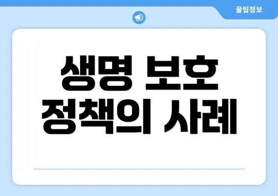 생명 보호 정책의 사례