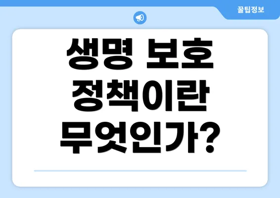 생명 보호 정책이란 무엇인가?