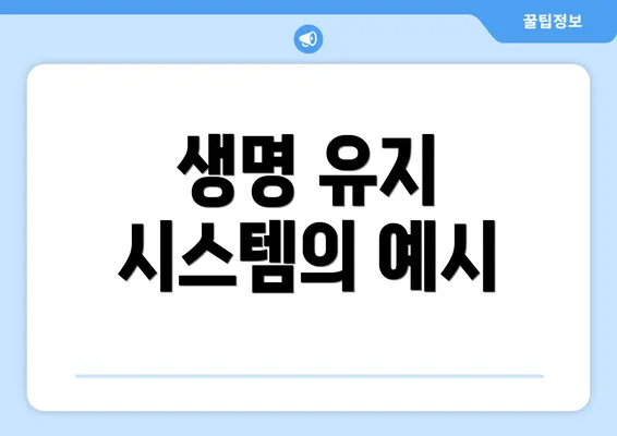 생명 유지 시스템의 예시