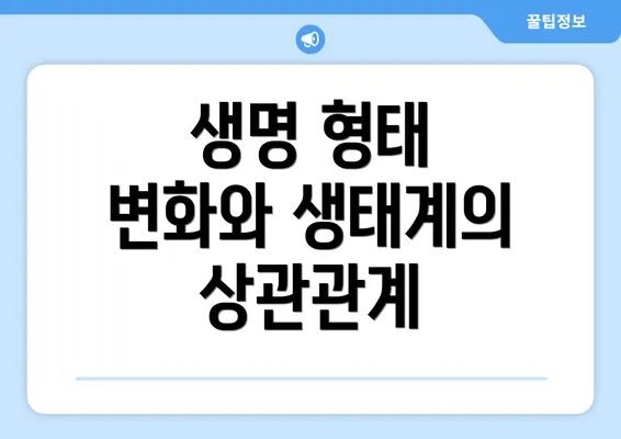 생명 형태 변화와 생태계의 상관관계