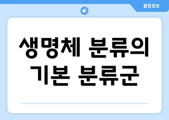 생명체 분류의 기본 분류군